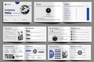 Company Policy Brochure Landscape, a Brochure Template by MightyDesign