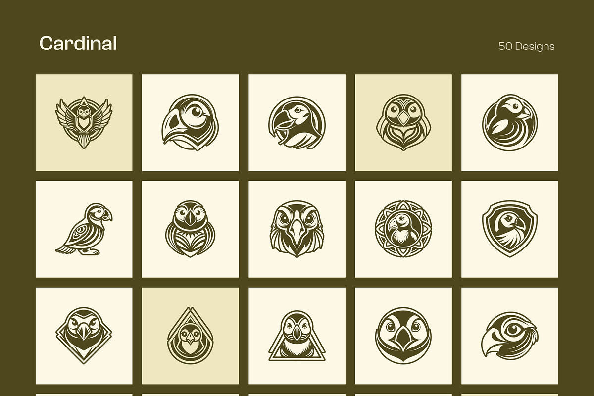 1500 Bird Logo Art Set, a Solid Icon by Creative Stall (Photo 20 of 38)