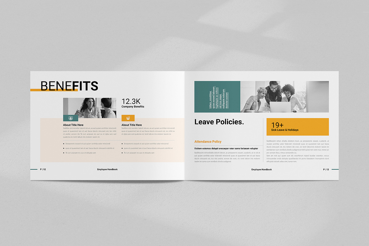 Employee Handbook Template Landscape, a Brochure Template by NorthPeak (Photo 6 of 11)
