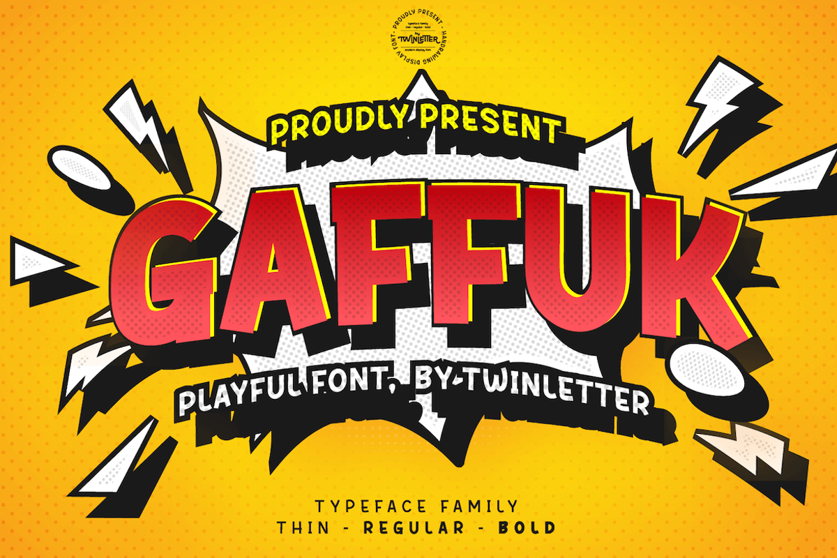 Gaffuk, a Sans Serif Font by twinstd (Photo 1 of 11)