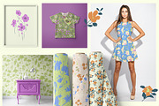 flower shadows pattern collection, a Pattern Graphic by Mona Ahmed (Thumbnail 6 of 8)