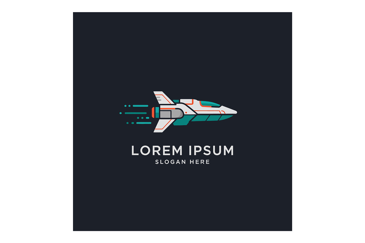 Futuristic rocket ship launching int, an Illustration by designvectx