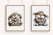 Funny Easter Bunny Basket Clipart, an Illustration by Libby Wishes (Thumbnail 4 of 7)