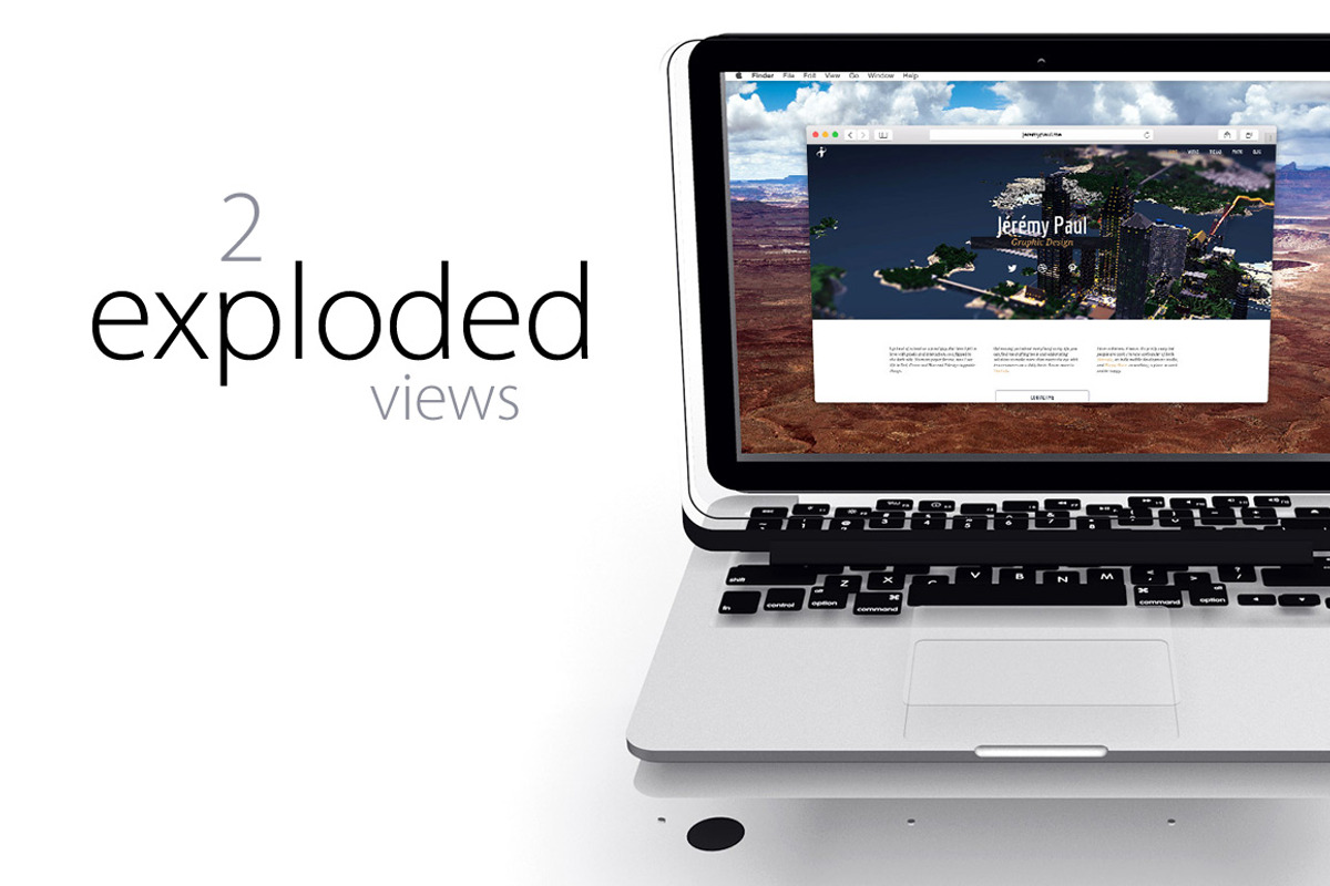MacBook Pro 13 retina template, a Mac Mockup by Jérémy Paul (Photo 2 of 5)
