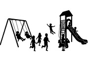 50 Kids Playground Silhouette Bundle, an Illustration by Gfx_Store (Thumbnail 26 of 51)