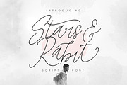 Stars & Rabit Script, a Script Font by giemons™ (Thumbnail 1 of 6)