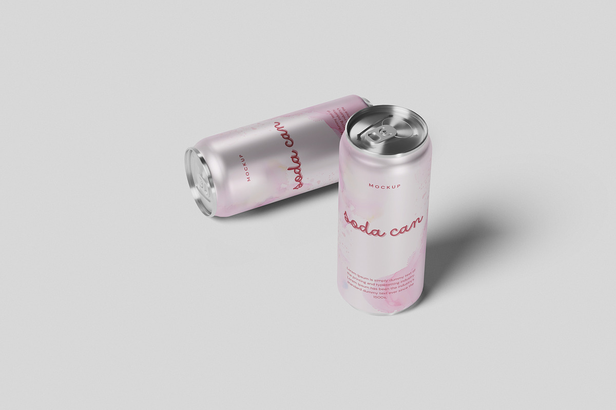 Soda Can Mockup, a Product Mockup by Pexelcorner (Photo 2 of 5)