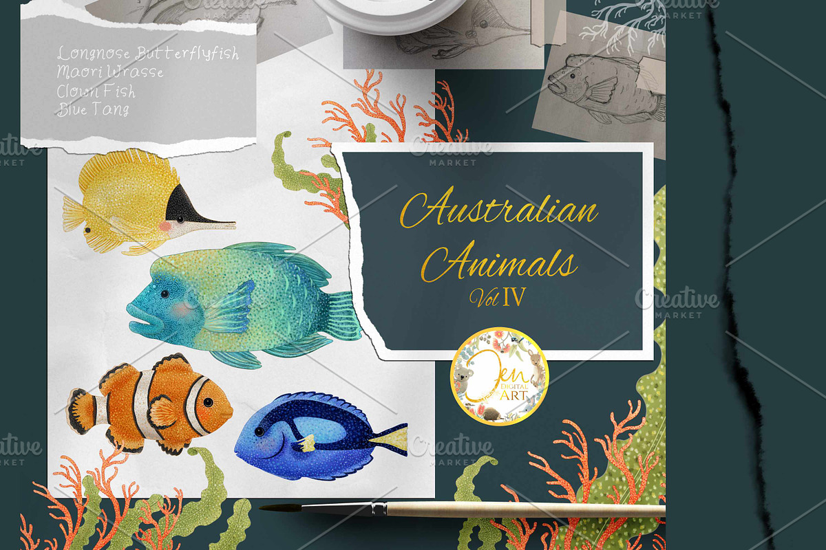 Australian Animals Vol IV, an Animal Illustration by Jen Digital Art (Photo 5 of 8)