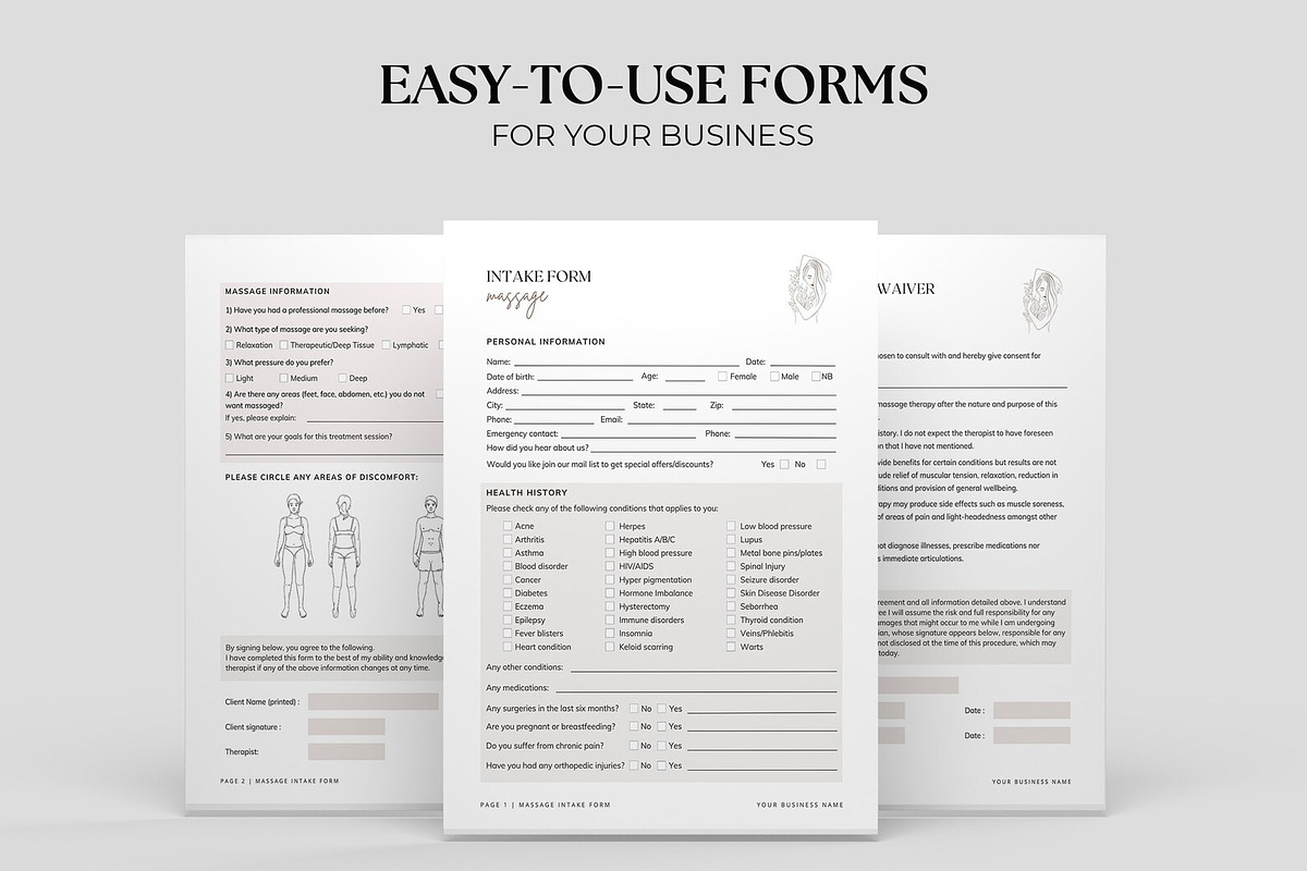 Esthetician Consent Forms, a Design Template by SwitzerShop (Photo 2 of 9)