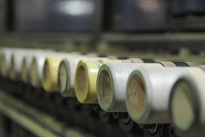 Ceramic Rollers Transporting Tiles Inside Kiln, an Industrial Photo by Davizro's Market