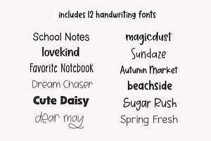 The Cute Handwriting Font Bundle