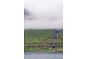 Low clouds over the mountains, a Nature Photo by Backyard Stock