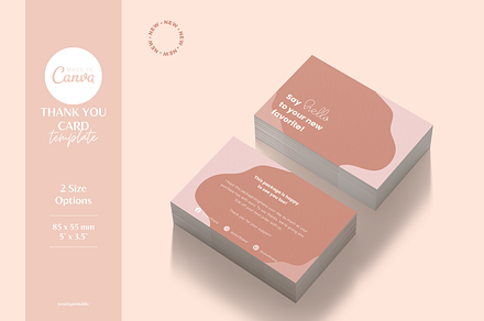 Editable Business Thank You Card, a Business Card Template by yesitisprintable