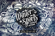 Winter Sports Graphics Patterns, a Pattern Graphic by BALABOLKA (Thumbnail 1 of 6)