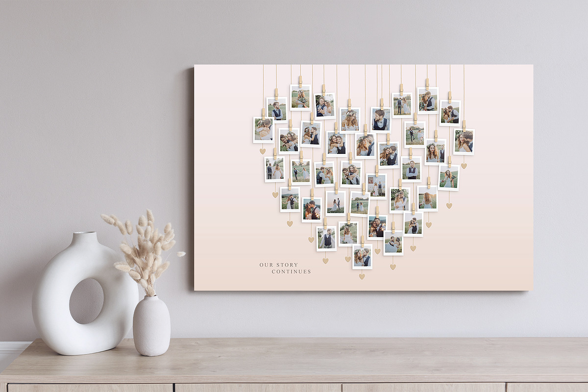 Love Heart Photo Collage Template, a Social Media Template by DesignerCandies (Photo 3 of 5)