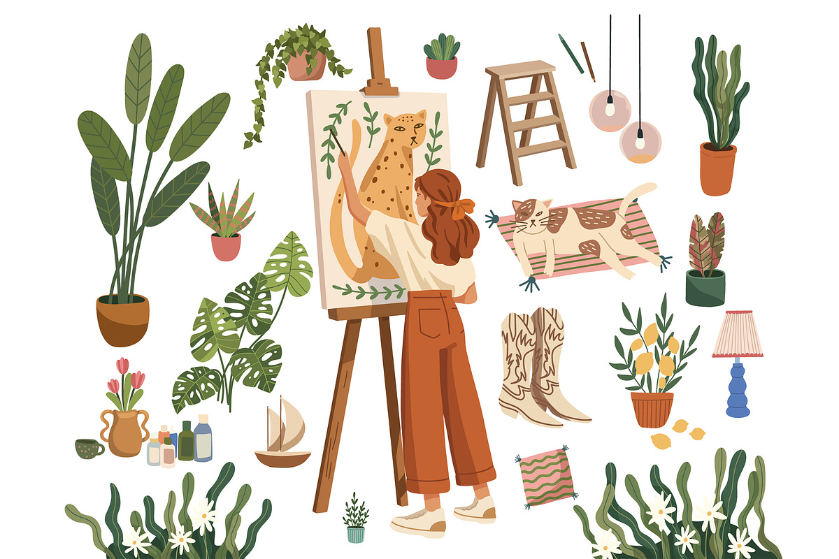 A cozy homely atmosphere, a Person Illustration by Chikovnaya (Photo 2 of 5)