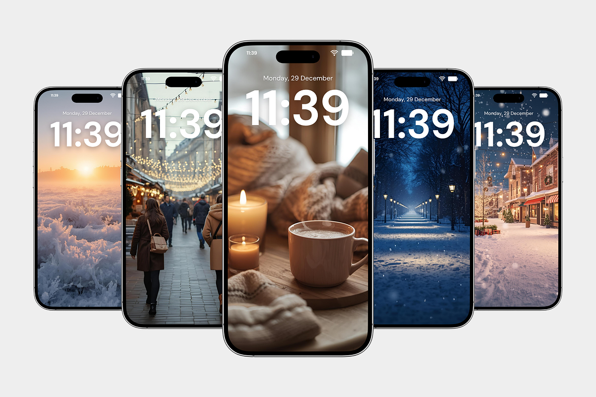 Cozy Background Iphone Winter Wallpa, a Wallpaper Graphic by Snapybiz (Photo 6 of 7)