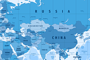 High Detailed Political World Map, an Illustration by ilynx (Thumbnail 8 of 8)