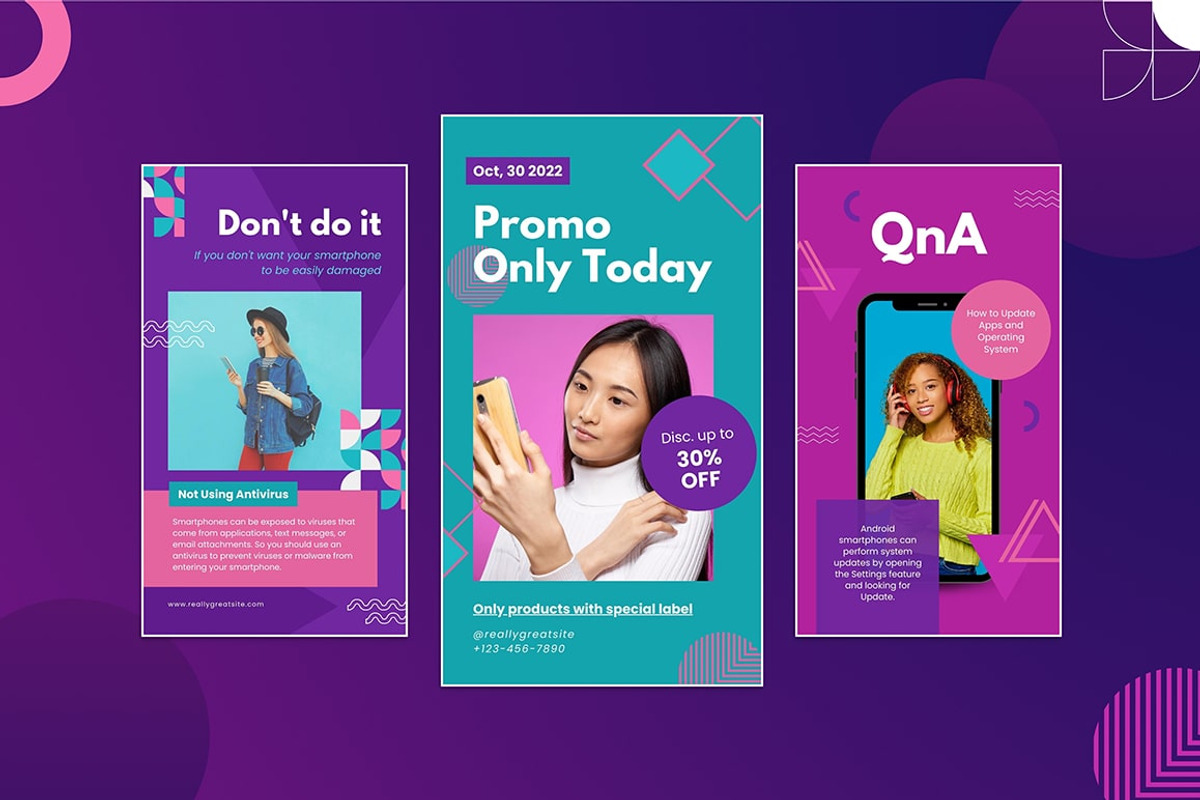 Techno Fun 2in1 Canva Template, a Social Media Template by Brandearth RRGraph (Photo 2 of 6)