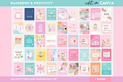 Playful Rainbow Instagram Templates, a Social Media Template by Design Pixie (Thumbnail 3 of 5)