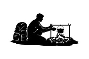 Outdoor Camping Silhouette Set, an Object Graphic by yasushie (Thumbnail 5 of 7)