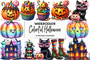 Colorful Halloween Clipart Bundle, an Illustration by DreamArtGraphic (Thumbnail 1 of 5)