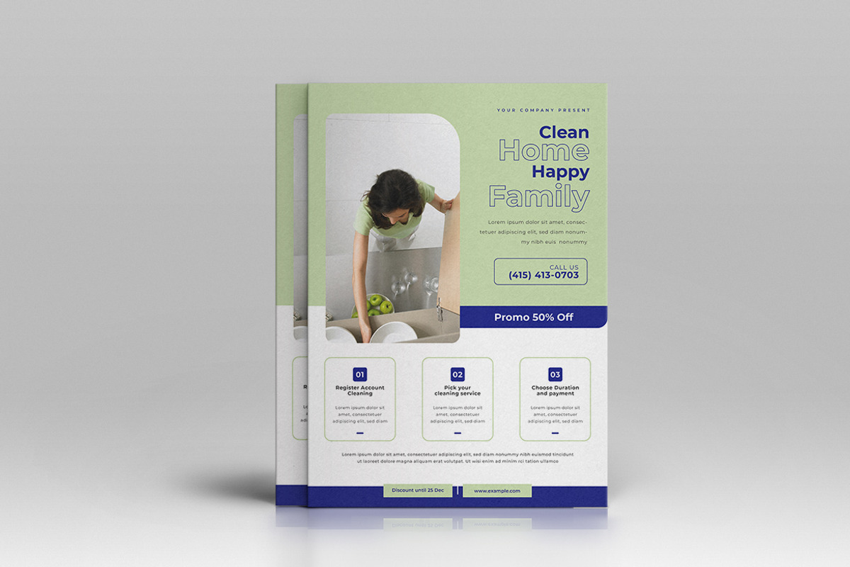 Clean Home Flyers, a Flyer Template by Tokosatsu (Photo 2 of 4)