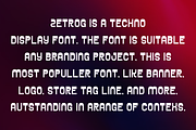 Zetrog - Futuristic Font, a Sans Serif Font by QR Design Studio (Thumbnail 3 of 6)