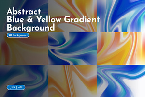 Blue & Yellow Liquid Background