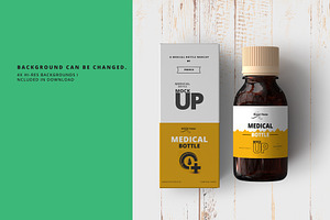 Amber Medicine Bottle Mockups