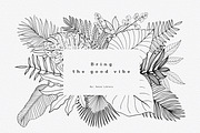 “Charm” Tropical Leaves Lineart, an Illustration by Sense Library (Thumbnail 10 of 23)