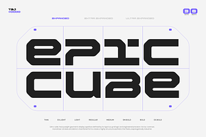 TBJ Epic Cube Display Sans Expanded