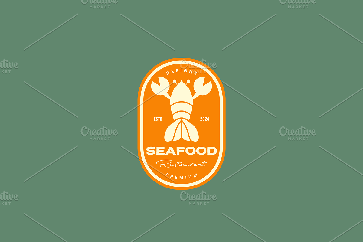 lobster food seafood restaurant logo, a Branding & Logo Template by devastd
