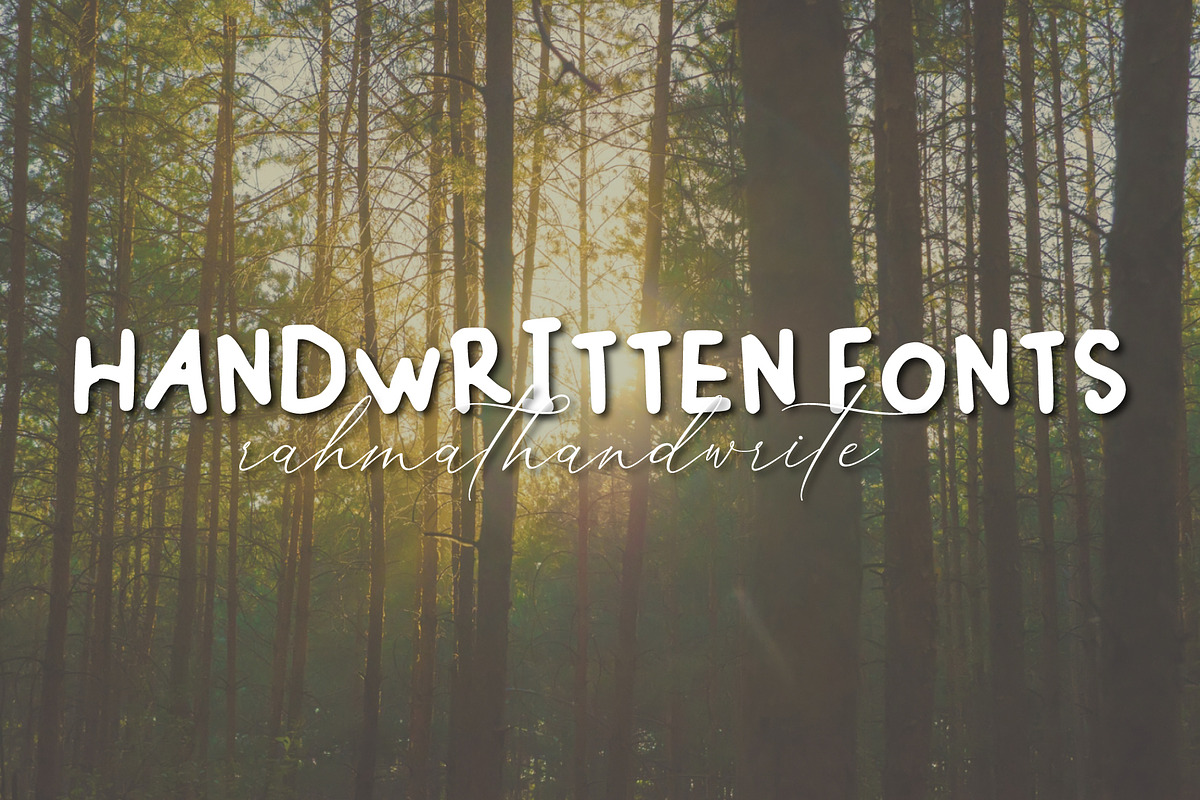 Handwritten Fonts, a Handwritten Font by RAHMAT (Photo 2 of 4)