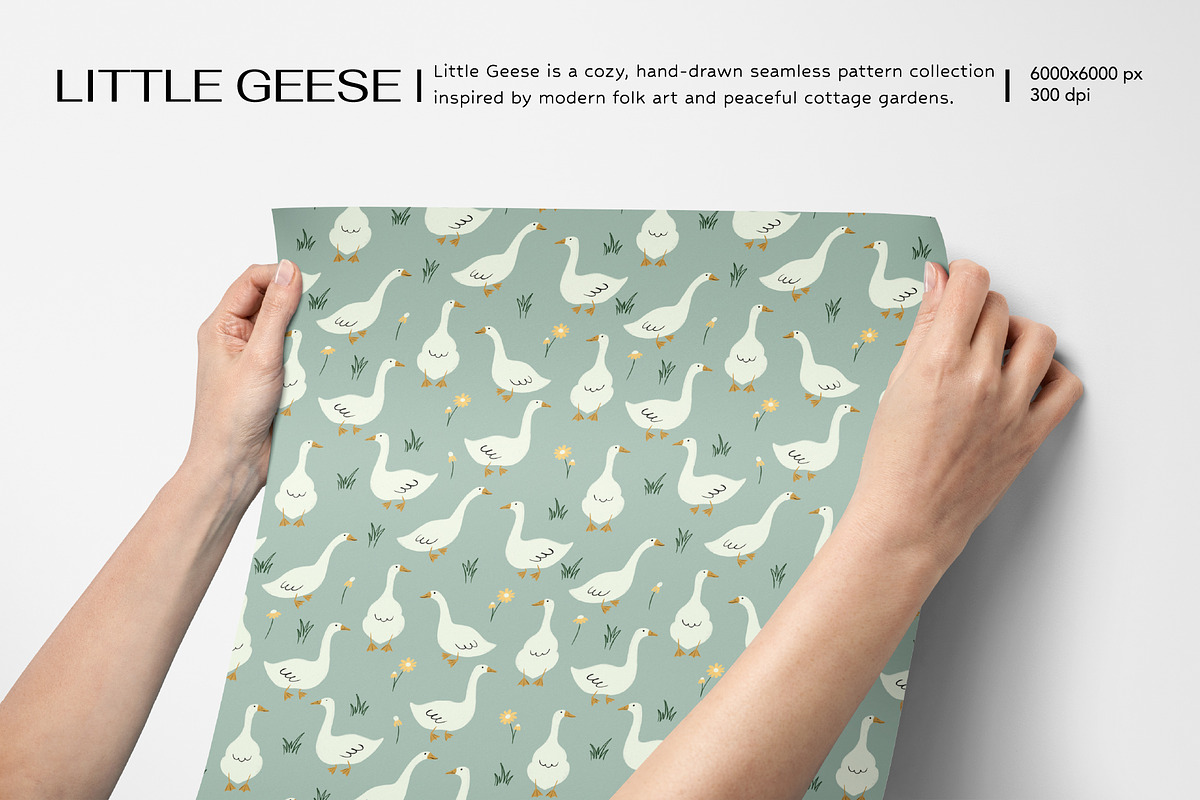 Little Geese Seamless Patterns, a Pattern Graphic by Alona Savchuk (Photo 2 of 7)