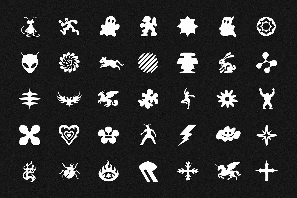 Glyphs. 35 Vector Shapes & Creatures, an Object Graphic by pixelbuddha.net (Photo 3 of 5)