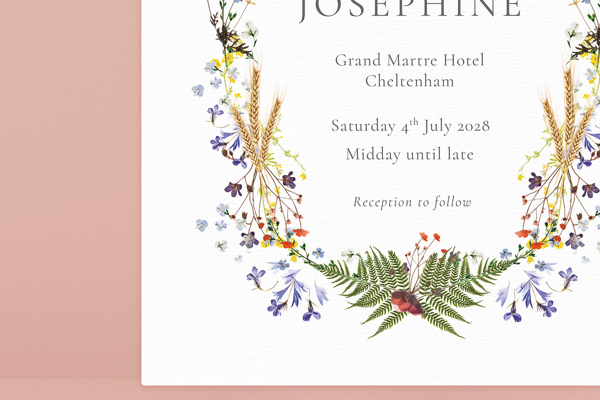 Vintage Floral Wedding Invite Bundle, an Invitation Template by Wedding Whippet (Photo 8 of 10)