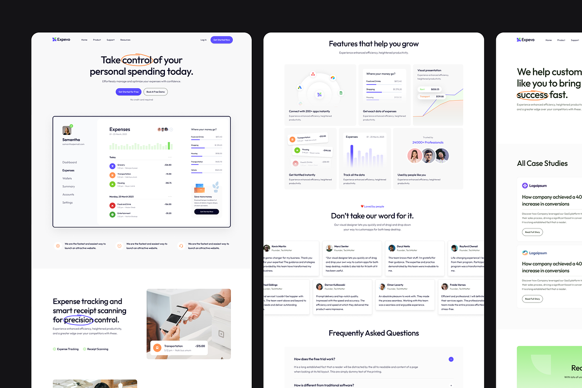 Expevo - SaaS Figma Template, an UI Kit Template by FinestDevs (Photo 4 of 8)