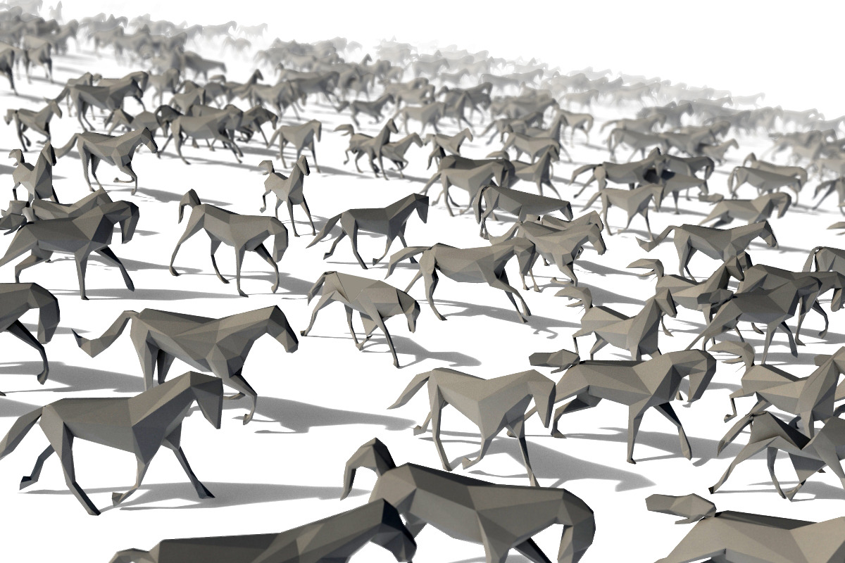 Low Poly Horses Pack, an Animal 3D Model by Tedi Permana (Photo 1 of 28)