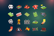 20 Football 3D Icon Set, an Object 3D Model by Bilicube Studio (Thumbnail 5 of 6)