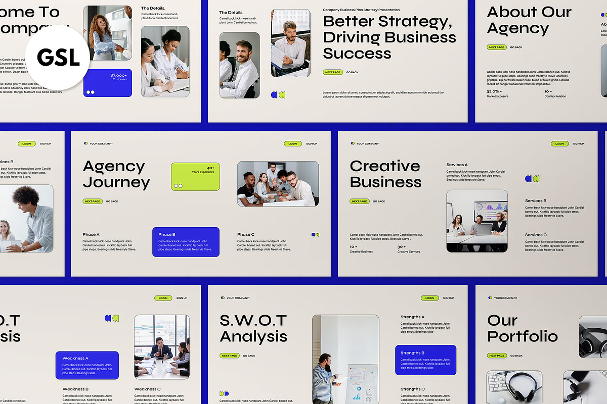 Cream Business Strategy Google Slide, a Presentation Template by graphicook (Photo 1 of 5)