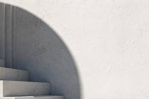 Minimalist architectural shadow play, a Photo by Dvoevnore photos