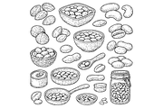 Nuts and Seeds in Bowls and Jars, an Object Graphic by RT Studio (Thumbnail 1 of 3)