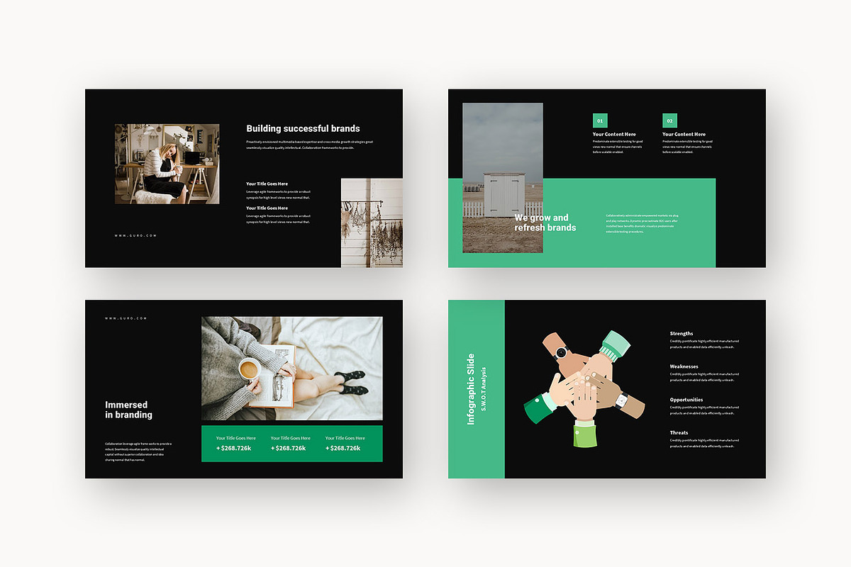 Guro : Green Business Google Slides, a Presentation Template by Punkl Camp (Photo 13 of 16)