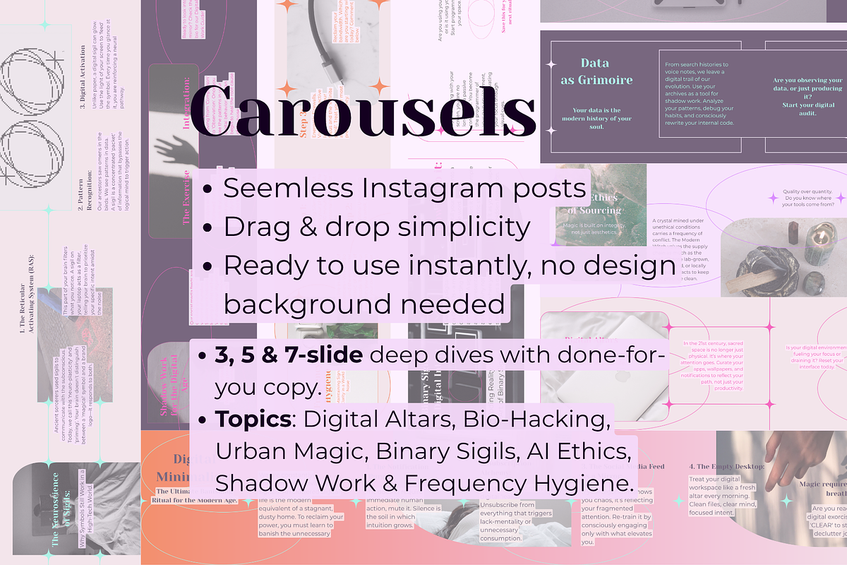 Modern Witch Instagram Templates, a Social Media Template by Mochi Atelier (Photo 6 of 11)