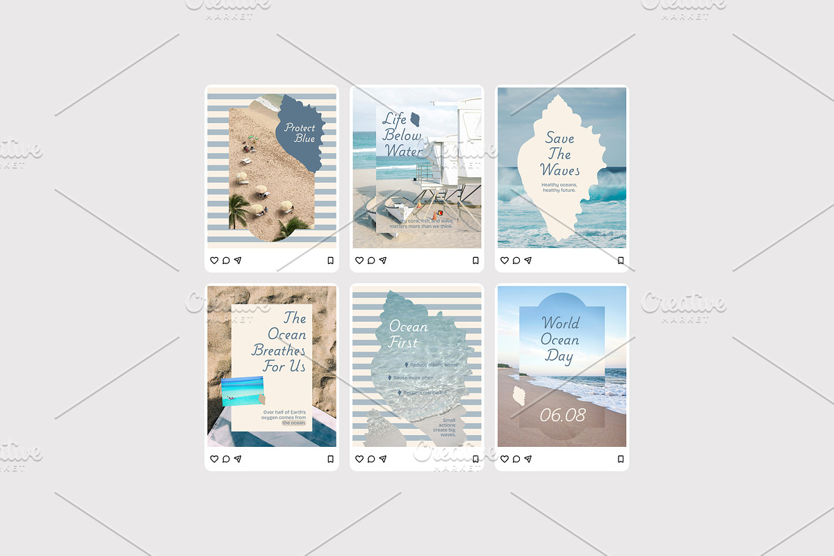 Ocean Day - Instagram Post, a Social Media Template by Izdihaar_Studio (Photo 4 of 4)