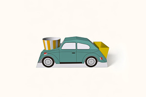Car food box - 3dpapercraft, a Print Template by PAPER amaze