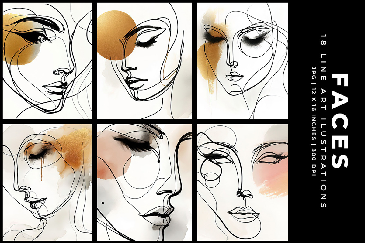 Faces, a Decorative Illustration by Digital Art Creations (Photo 3 of 10)