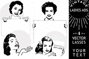 Vintage Retro Advert Women, an Illustration by EvaToth (Thumbnail 1 of 2)