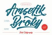 Amsefik Broky Bold Calligraphy, a Script Font by stylishtype.co (Thumbnail 1 of 20)